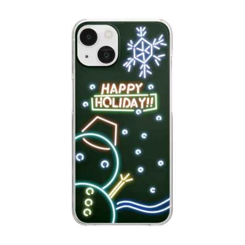 クリスマスネオンサイン(スマホケース) Clear Smartphone Case