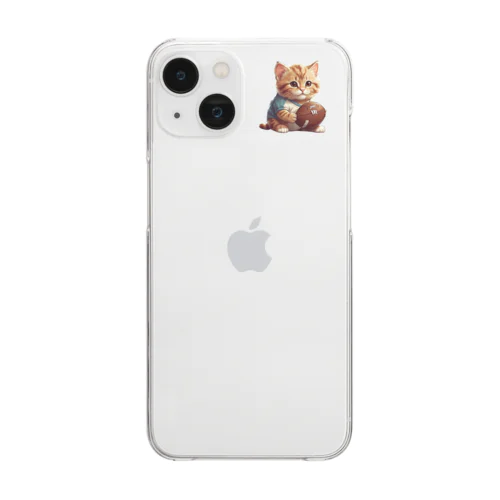 よろいネコ小物1 Clear Smartphone Case
