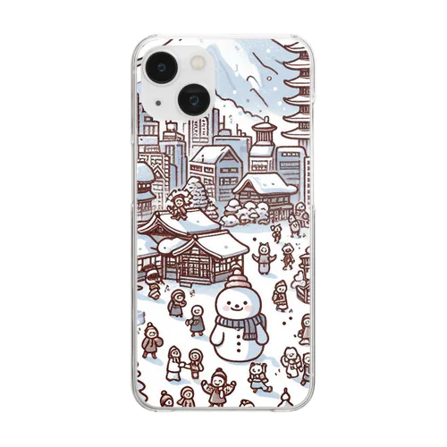 雪の花火 Clear Smartphone Case