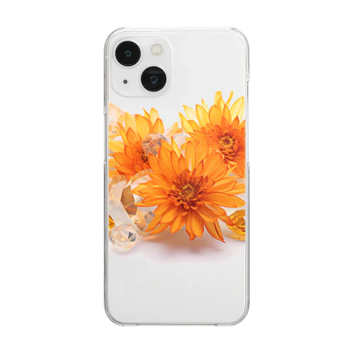 [11月]November-Topaz&Chrysanthemum Clear Smartphone Case