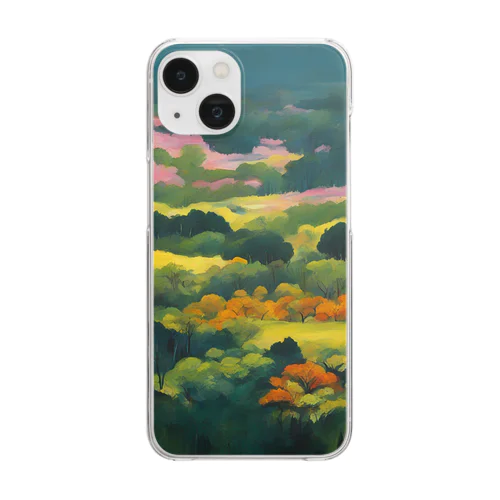 色彩豊かな自然風景 Clear Smartphone Case