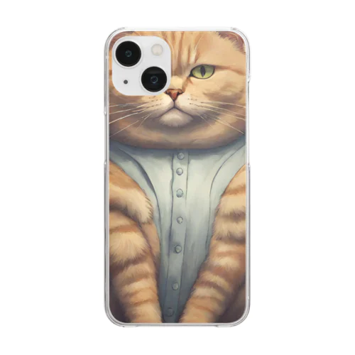 ぽっちゃり猫 Clear Smartphone Case