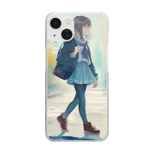 高校生の旅路 Clear Smartphone Case