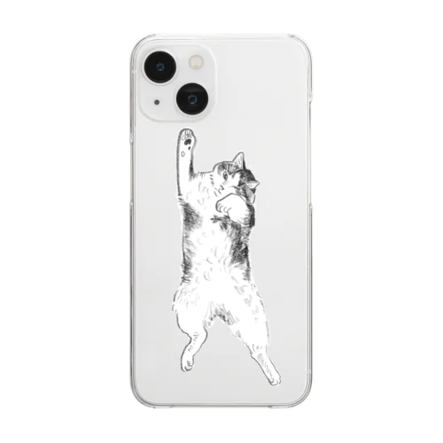 実家のネコ② Clear Smartphone Case