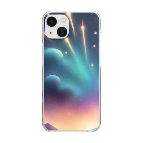 幻想的ない流星群 Clear Smartphone Case