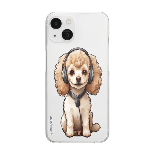 集まれ犬好き / Gathering Dog Lover (poodle)　スマートフォンケース Clear Smartphone Case