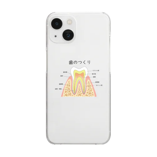 歯のつくり Clear Smartphone Case