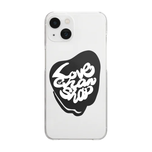 LOVE HEART black Clear Smartphone Case