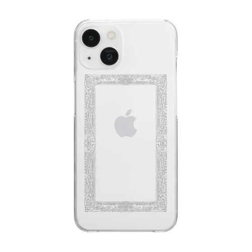 額縁グレー Clear Smartphone Case