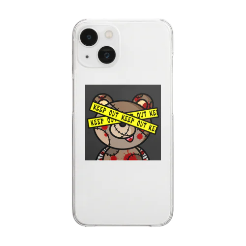 病みクマくん Clear Smartphone Case