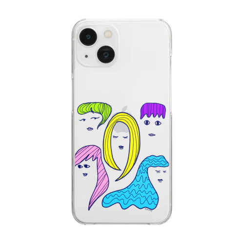 カラフルな5人 Clear Smartphone Case