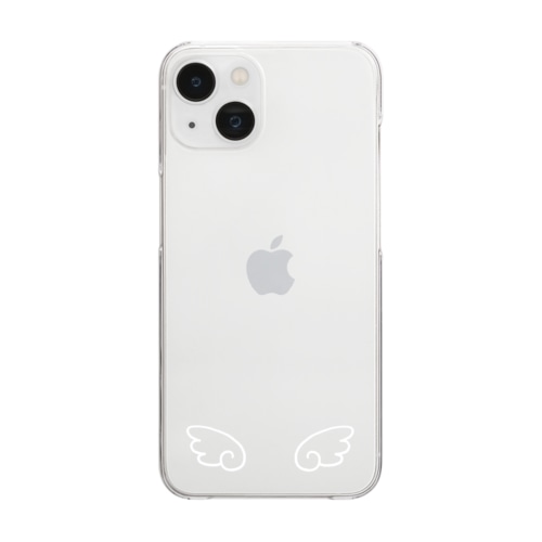 天使の羽（ホワイト） Clear Smartphone Case