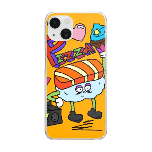 ハンバーガーくん Clear Smartphone Case