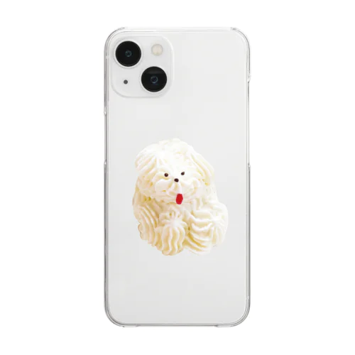 クリーム犬 Clear Smartphone Case