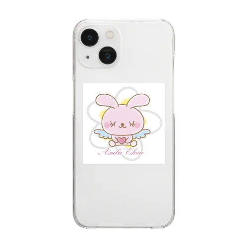 天使のうさぎハピバニちゃん Clear Smartphone Case