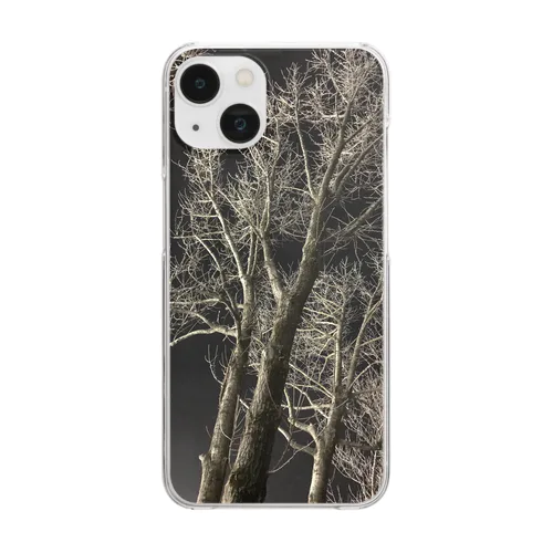 202001121944000　夜の樹木 Clear Smartphone Case