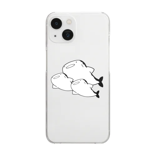 おまぬけ顔のジンベエザメさんたち Clear Smartphone Case