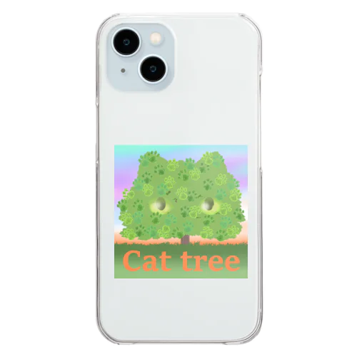 ＣＡＴ　ＴＲＥＥ Clear Smartphone Case