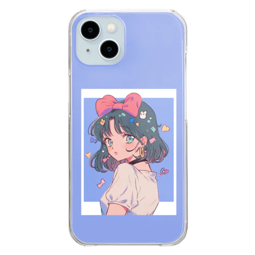 りぼん Clear Smartphone Case