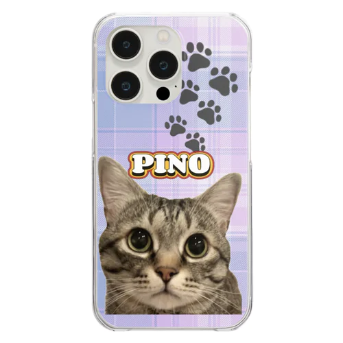 おめめクリクリ猫のピノちゃまスマホケース Clear Smartphone Case