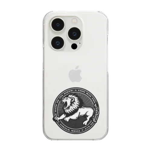 LION IN A CIRCLE Clear Smartphone Case