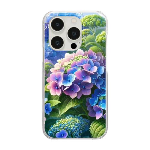 紫陽花の饗宴 Clear Smartphone Case