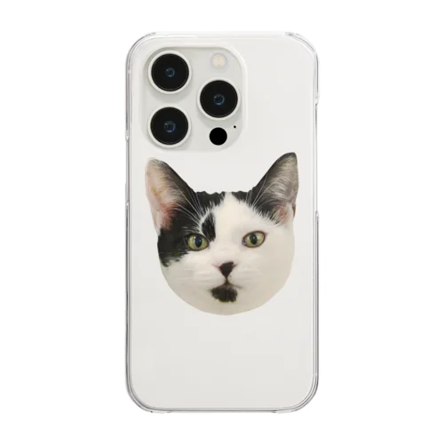 猫のニニコのお顔iPhoneケース Clear Smartphone Case