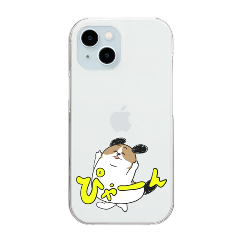 もじゃまるぴゃーん Clear Smartphone Case