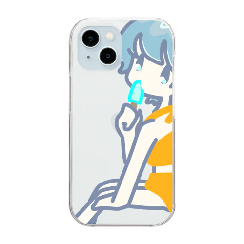 アツイナツ Clear Smartphone Case