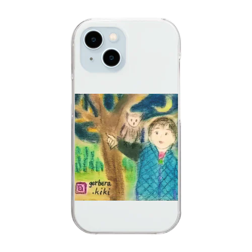 いおちゃん＆フクロウくん Clear Smartphone Case