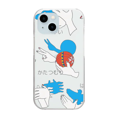 手影絵文様  Clear Smartphone Case