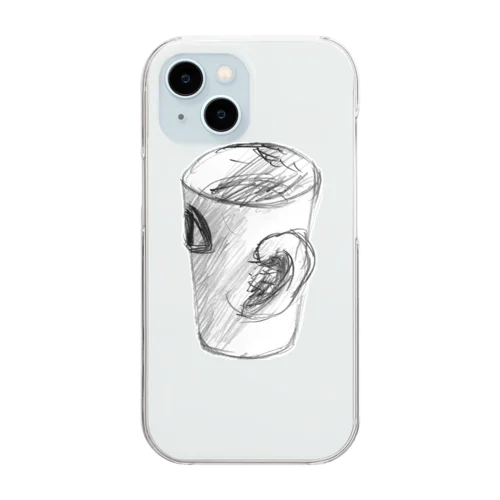 肉襦袢削助 Clear Smartphone Case