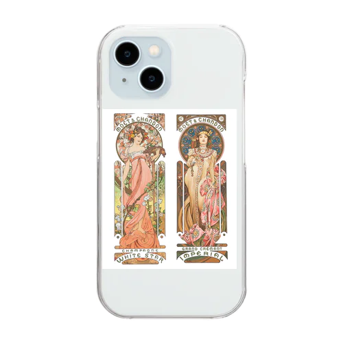 モエ・エ・シャンドン by Alfons Mucha Clear Smartphone Case