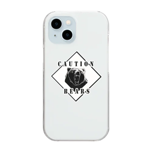 CAUTION- Bear　ｗ１ Clear Smartphone Case