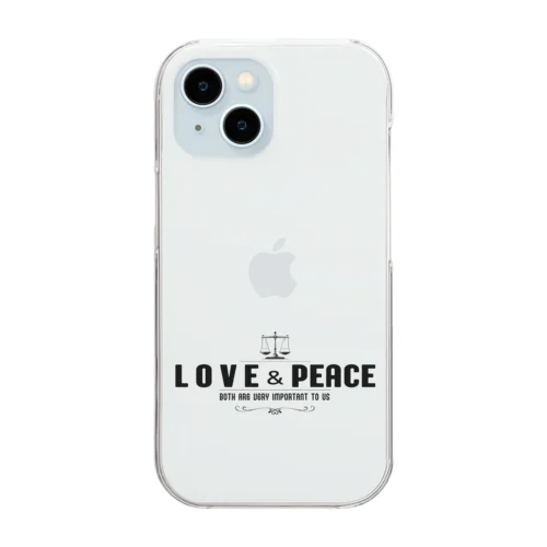 つりあう天秤（LOVE & PEACE) Clear Smartphone Case