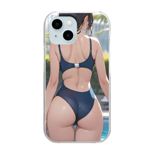 スクール水着のお尻 Clear Smartphone Case