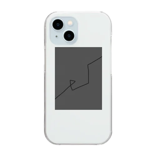 CharcoalGray BlackLineArt Clear Smartphone Case