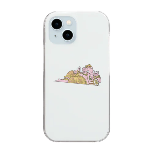 ピンクのガネーシャ Clear Smartphone Case