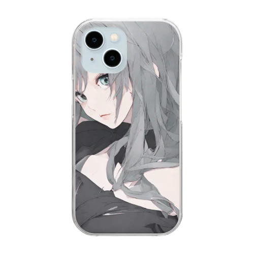 口下手な女の子 Clear Smartphone Case