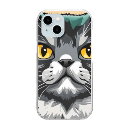 イケてる猫 Clear Smartphone Case