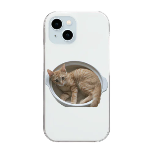 ねこ鍋 Clear Smartphone Case