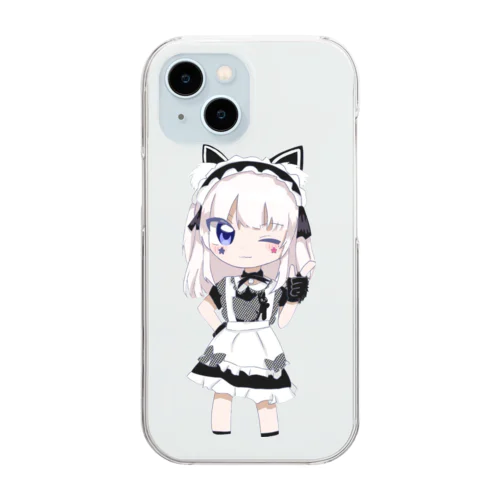 黒猫ネネちゃん Clear Smartphone Case