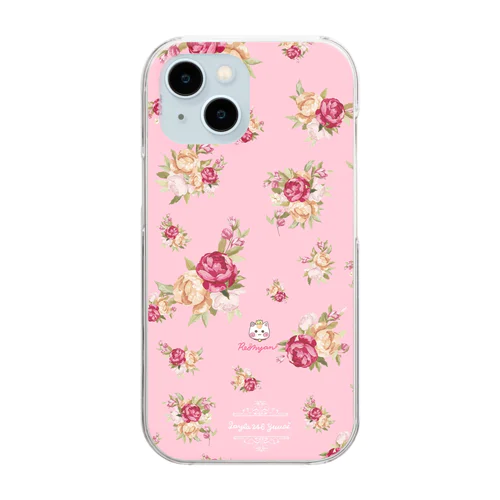 【英国ローズガーデン🌹バラ】ベリーピンク Clear Smartphone Case