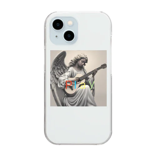 Angel playing guitar Clear Smartphone Case
