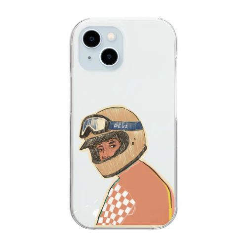 Cafe Racer Rider Clear Smartphone Case