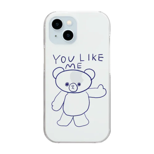 confident bear 自信に満ちたクマの子 Clear Smartphone Case