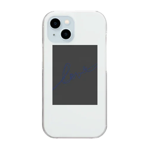 Blue LogoArt × Charcoal Clear Smartphone Case