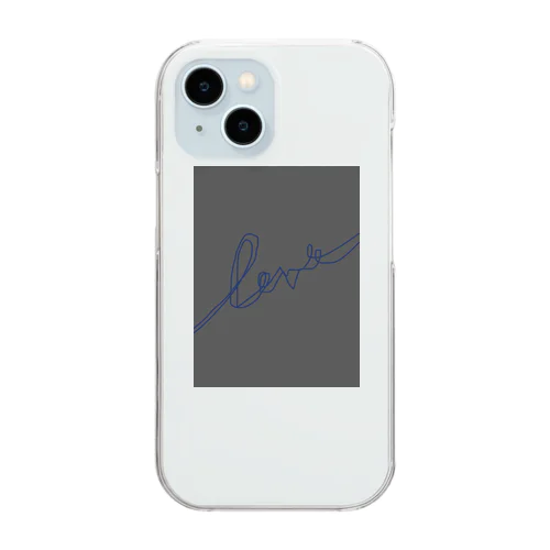 Charcoalgray ✖️ Blue Logoart Clear Smartphone Case