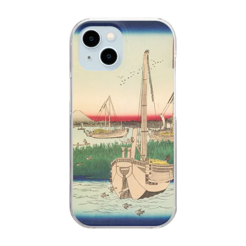 広重「冨二三十六景④　東都佃沖」歌川広重の浮世絵 Clear Smartphone Case