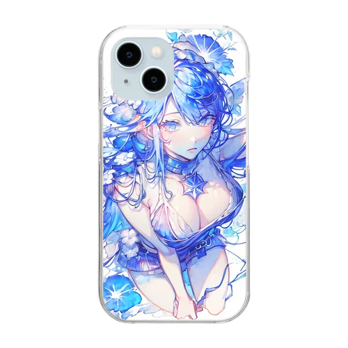 碧雫（あおしずく） Clear Smartphone Case